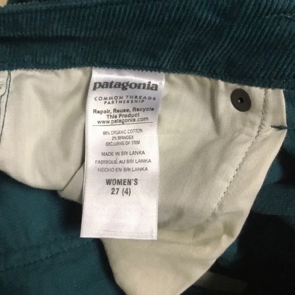 Patagonia dark teal fitted corduroy pants - Picture 6 of 6